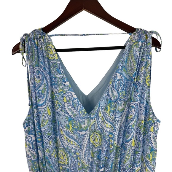 Vince Camuto | Airy Blue Coastal Hues Midi Maxi Dress New - Picture 6 of 11